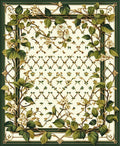 Vintage Floral Lattice Pattern Rug