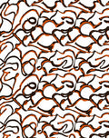 Abstract Wavy Brushstroke Orange Line Rug