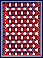 Bold Red Hexagonal Geometric Pattern Rug