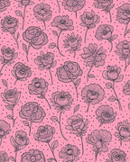 Whimsical Floral Scatter Pattern Rug