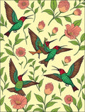 Hummingbirds And Pink Floral Pattern Rug