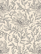 Delicate Floral Scroll Pattern Design Rug