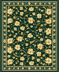 Elegant Gold Floral Vines Rug