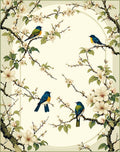 Birds and Blossoms Eastern Style Rug