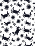 Whimsical Black Crab Pattern Rug