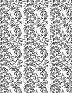 Abstract Figure Patterned Black and White Rug
