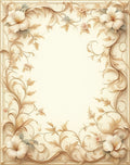 Elegant Floral Swirls Cream Rug