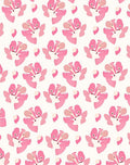 Pink Floral Patterned Abstract Rug