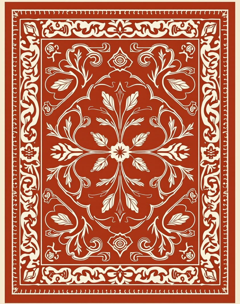 Classic Floral Medallion Design Rug