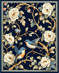 Birds and Blossoms Traditional Pattern Design Rug