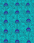 Art Nouveau Peacock Feather Pattern Rug