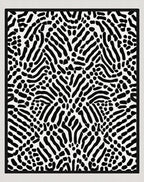 Abstract Organic Black White Pattern Rug