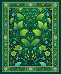 Emerald Garden Floral And Butterfly Rug