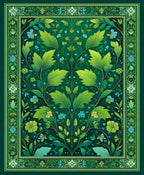 Emerald Garden Floral And Butterfly Rug