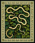 Serpentine Greenery Abstract Art Rug