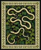 Serpentine Greenery Abstract Art Rug