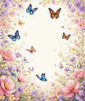 Whimsical Butterflies And Floral Meadow Rug