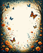 Vibrant Floral Butterfly Nature Design Rug