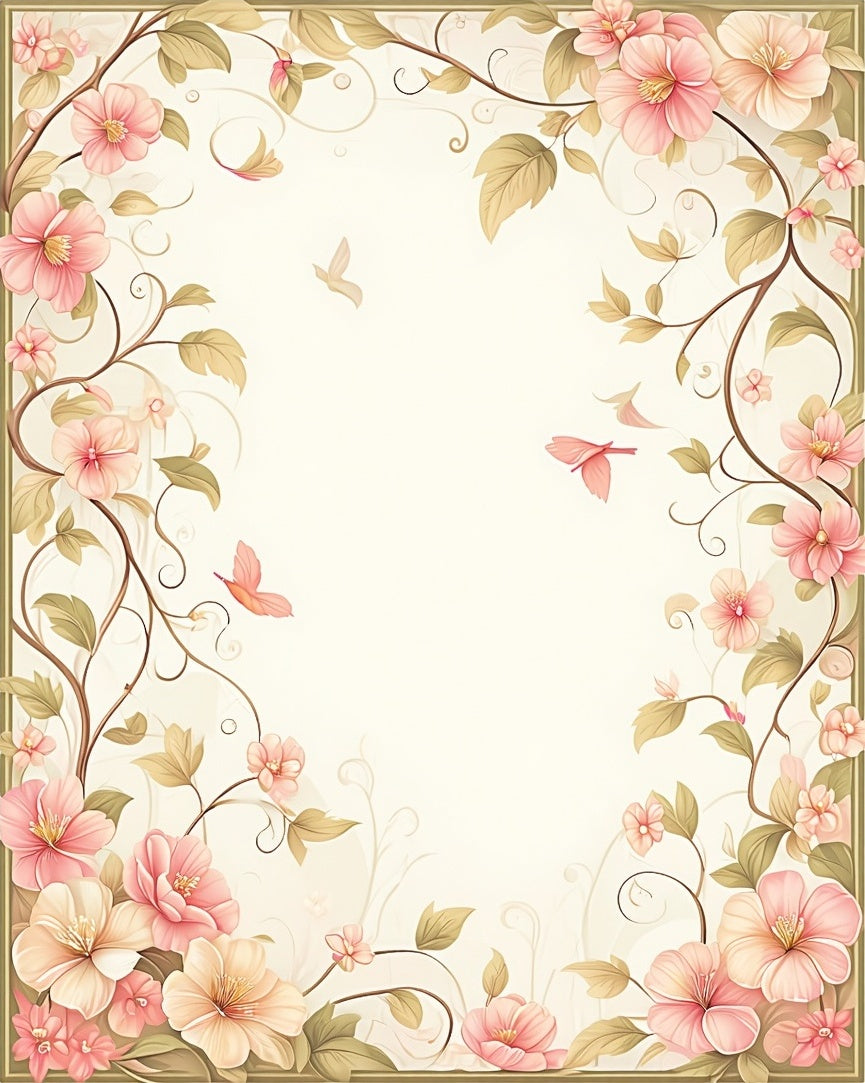 Nature Inspired Floral Vines Rug