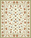 Cream Botanical Floral Vine Rug