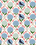 Floral Bird Butterfly Garden Pattern Rug