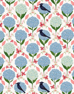 Floral Bird Butterfly Garden Pattern Rug