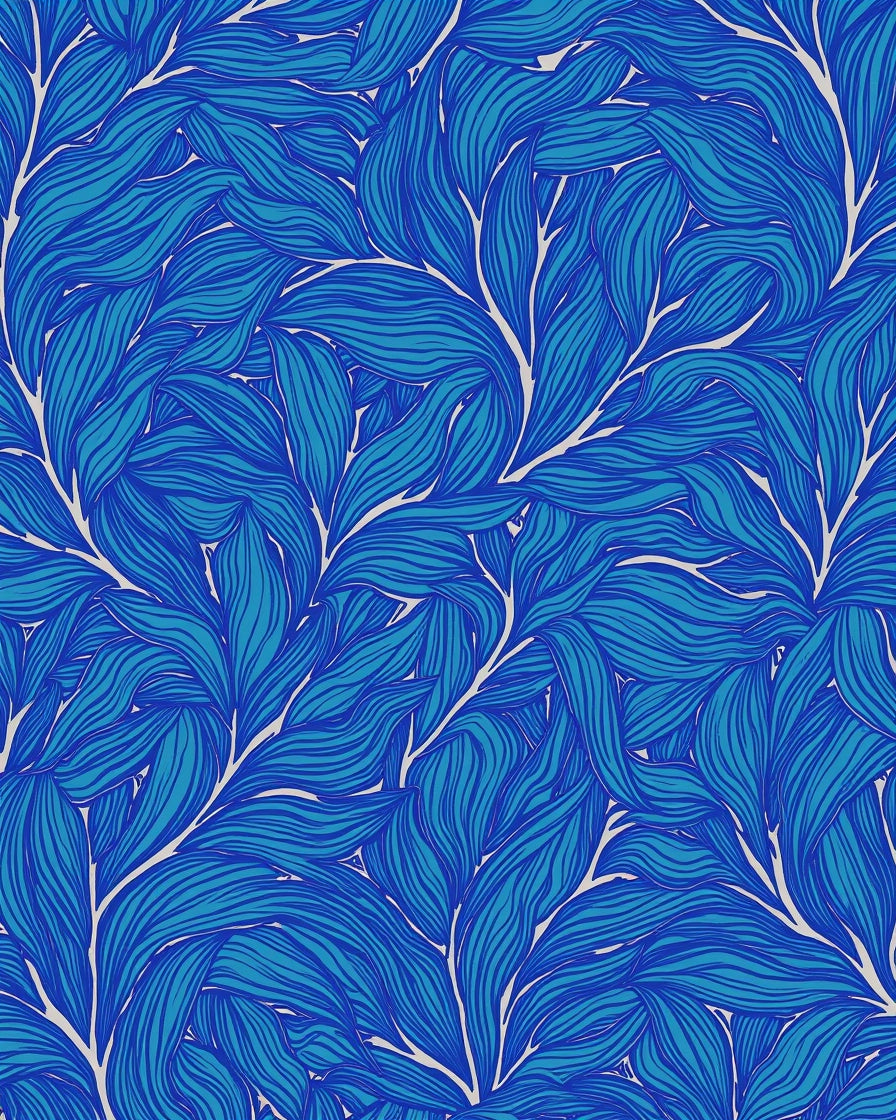 Oceanic Leaf Pattern Rug