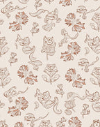 Whimsical Floral Face Pattern Design Rug