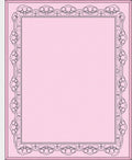 Ornate Swirls Decorative Pink Rug