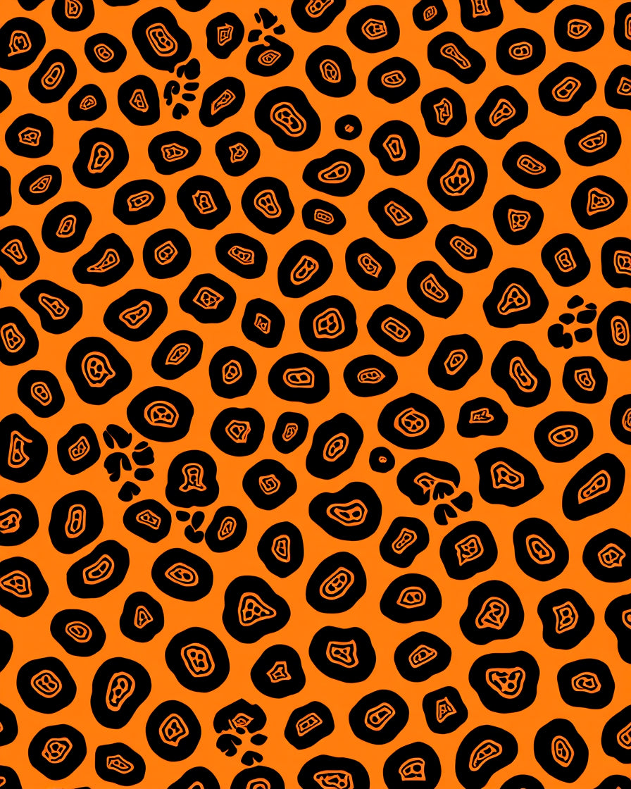 Bold Contrast Leopard Skin Design Rug