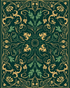 Vintage Floral Vines Pattern Rug