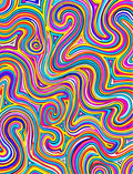 Psychedelic Trippy Swirl Pattern Rug