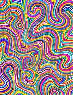 Psychedelic Trippy Swirl Pattern Rug