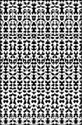 Black White Stylized Tribal Pattern Rug