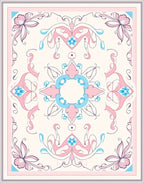 Ornate Floral Swirls Pastel Rug