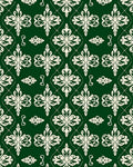 Emerald Green Damask Scroll Rug
