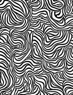 Abstract Black White Wavy Stripes Rug