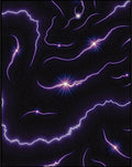 Cosmic Purple Lightning Streaks Rug
