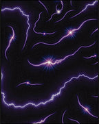 Cosmic Purple Lightning Streaks Rug