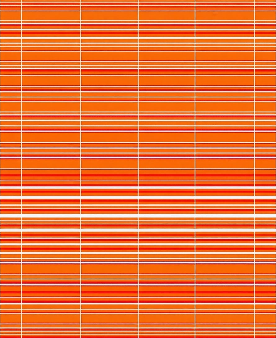 Orange Red Stripe Pattern Rug