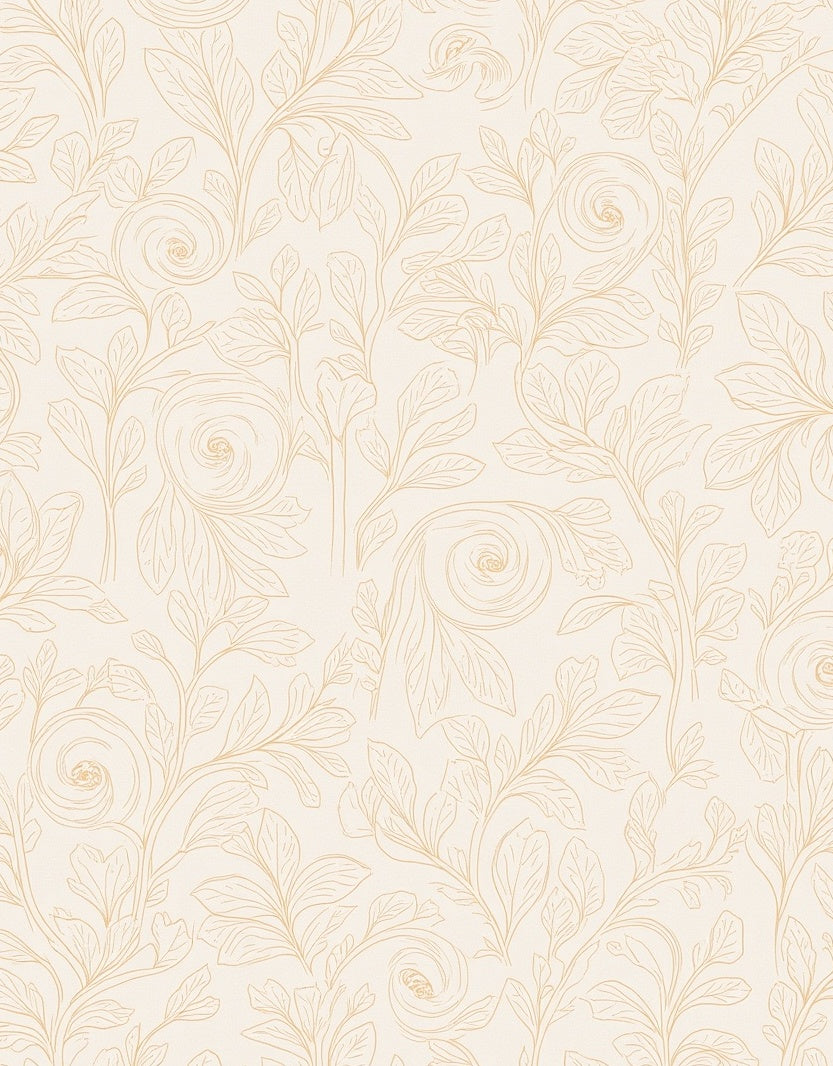 Elegant Nature Inspired Swirl Pattern Rug