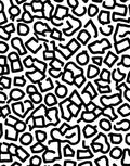 Black White Abstract Organic Forms Rug