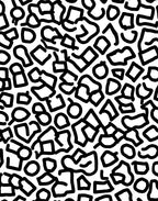 Black White Abstract Organic Forms Rug