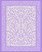 Intricate Lavender Floral Pattern Rug