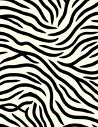 Bold Black Cream Wild Strokes Rug
