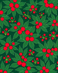 Evergreen Red Berry Foliage Rug