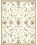 Elegant Floral Scrollwork Pattern Rug