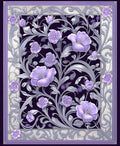 Art Nouveau Floral Lavender Gray Rug