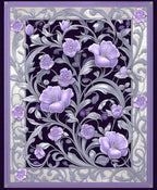 Art Nouveau Floral Lavender Gray Rug