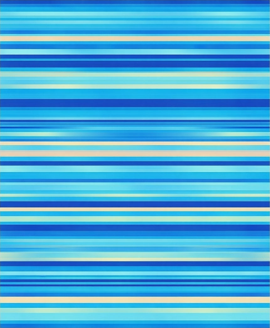 Cool Blue Stripe Pattern Decor Rug